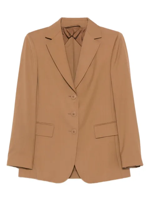 Max Mara virgin wool single-breasted blazer Brown 2526046101600