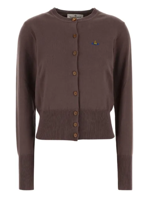 Vivienne Westwood Bea orb-embellished cardigan Brown 1803002PY001V