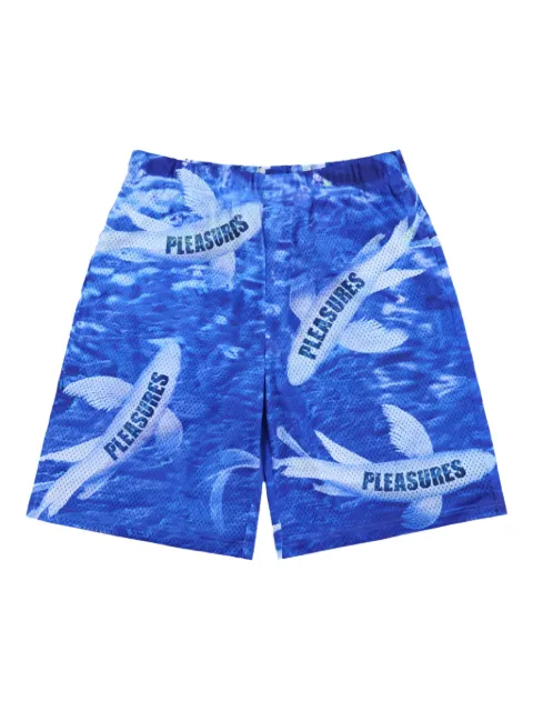 Pleasures Koi Mesh shorts Blue P25SU031