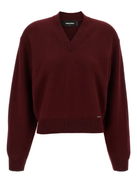 DSQUARED2 V-neck jumper Red S75HA1380D13139