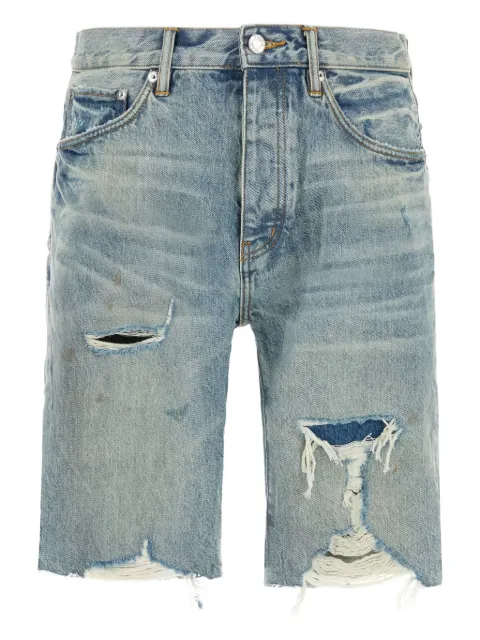 Purple Brand distressed denim shorts Blue P059FRPS325