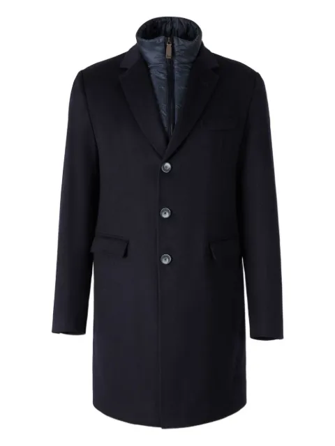 Herno detachable-lining buttoned coat Blue CA000212U38126
