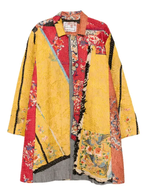 By Walid silk coat Yellow 170012M