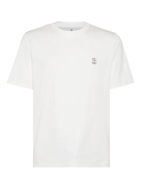 Brunello Cucinelli logo-printed T-shirt Neutrals M0B138440CBH20