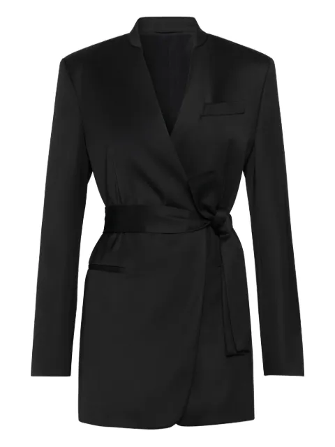 Brunello Cucinelli belted wrap blazer Black MB1667469C101
