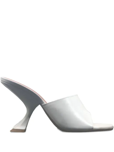 Amina Muaddi 90mm Lupita sculpted-heel sandals White 14S364269TAY