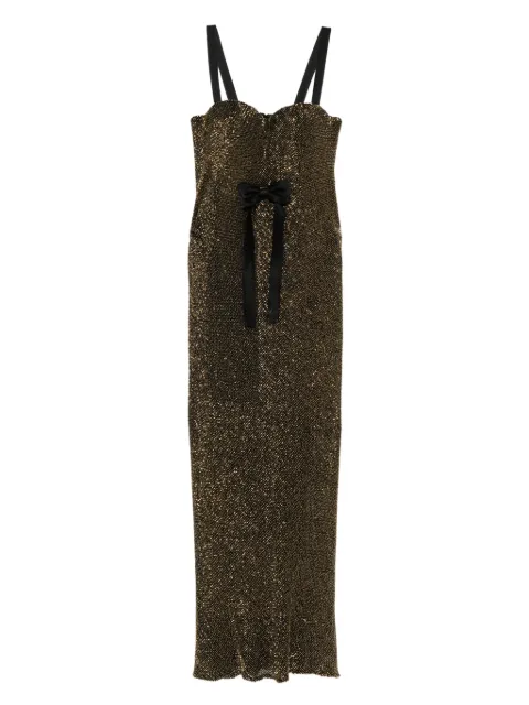 SILK LOVE & LACE sequin silk maxi dress Gold 17R5