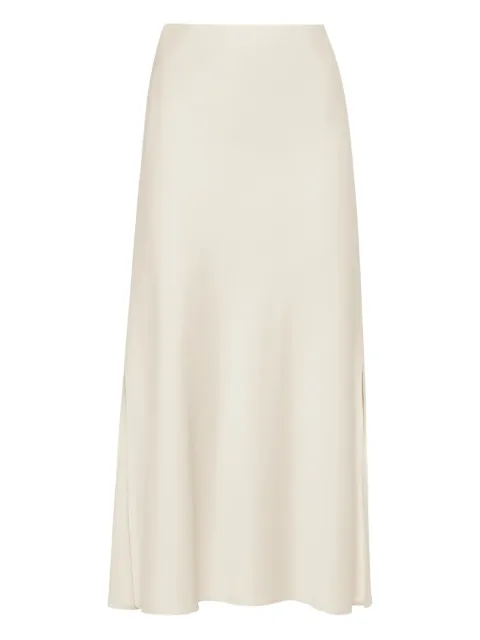 Brunello Cucinelli midi side-split skirt Neutrals M0H38G3414C9597