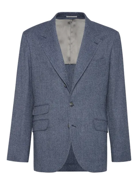 Brunello Cucinelli Cavallo wool-blend blazer Blue MV4147BWD5C005