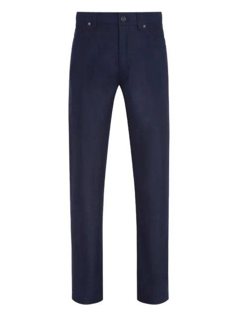 Zegna wool-cashmere Roccia pants Blue UGL41A2CITYS
