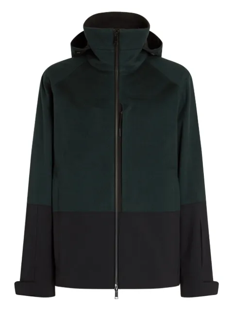 Zegna Oasi hooded two-tone jacket Green UGTA4A2GCT506