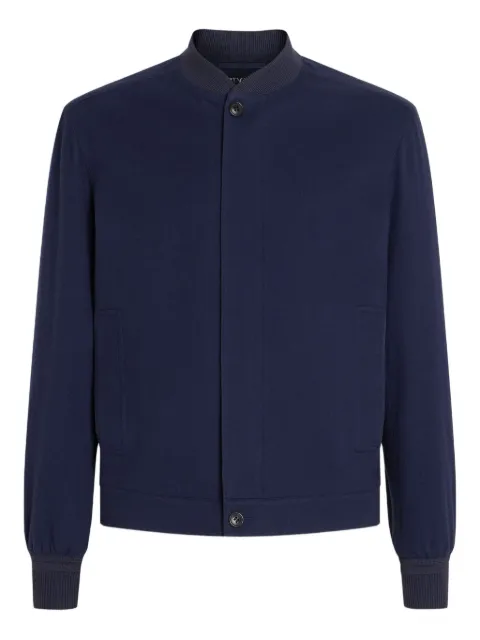 Zegna Oasi cashmere bomber jacket Blue UGT46A2C119