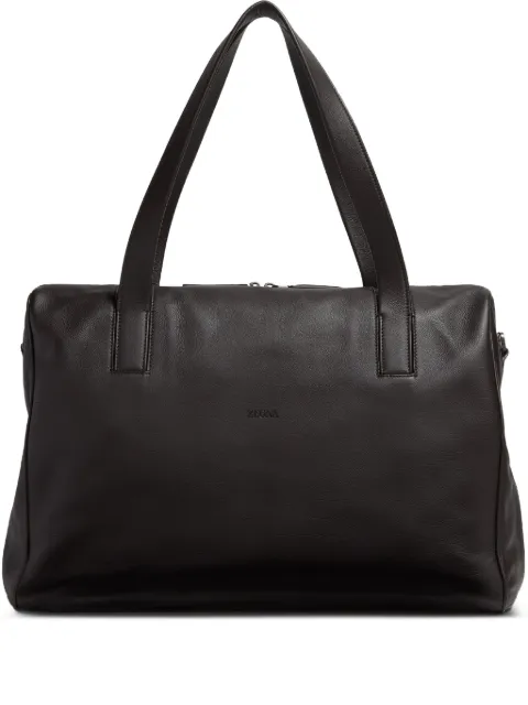 Zegna Secondskin leather holdall bag Brown LHOTOC2355Z