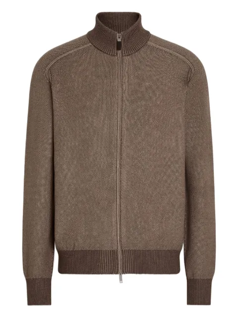 Zegna zip-up cardigan Brown UGJ92A2157