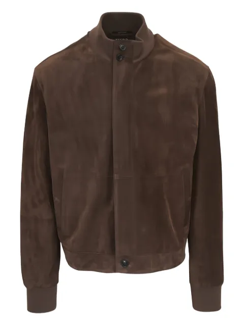 Zegna suede bomber jacket Brown UGPSPA2G182