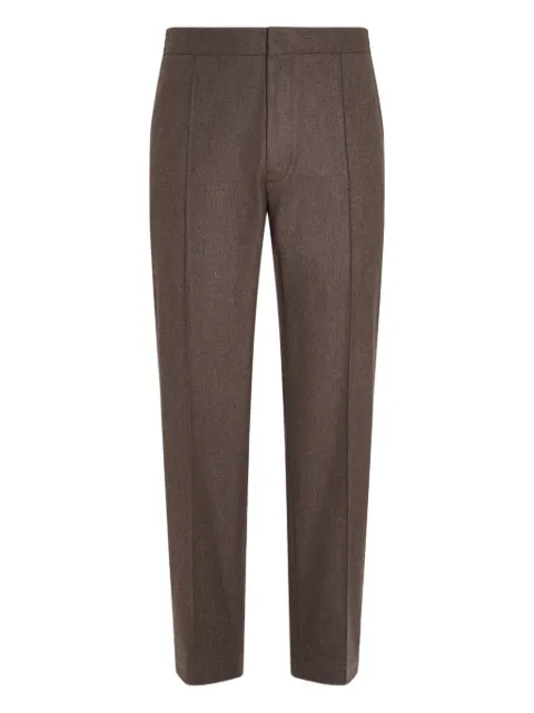 Zegna elasticated-waistband trousers Brown UGI20A2TT46