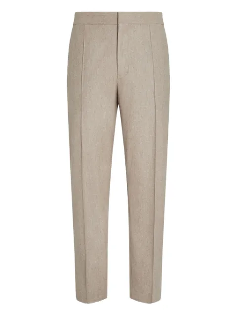 Zegna elasticated-waist wool trousers Neutrals UGI20A2TT46