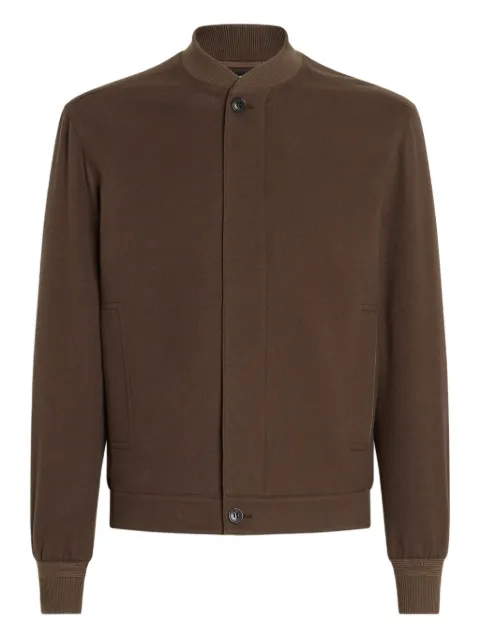 Zegna Oasi-cashmere bomber jacket Brown UGT46A2C119