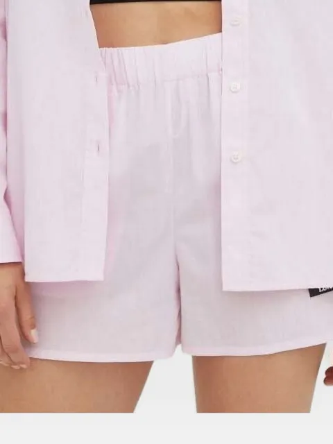 lovechild elastic-waistband linen shorts Pink 5533384