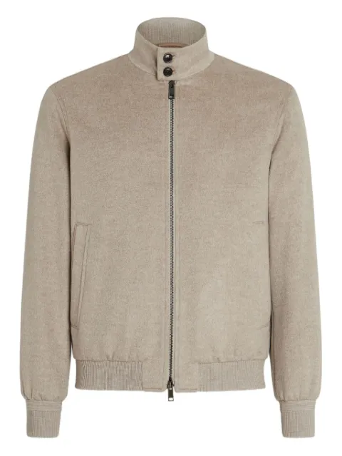 Zegna cashmere zip-fastening bomber jacket Neutrals UGT63A2G153