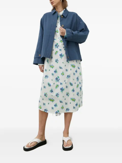lovechild floral-print shirt midi dress White 7603277
