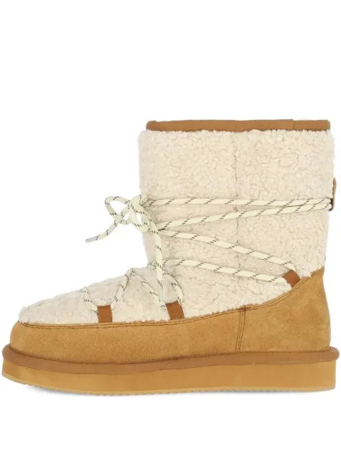MEXX lace-up shearling boots Neutrals MXCH020901W