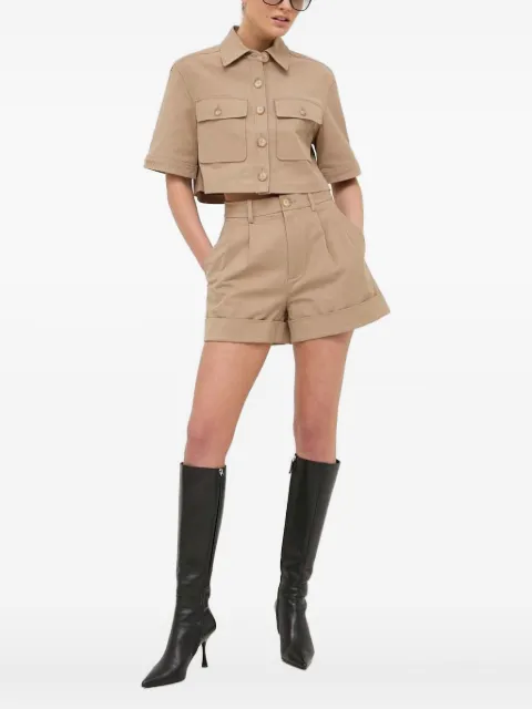 Miss Sixty logo-embroidered cropped shirt Neutrals 6T2WJ0320000