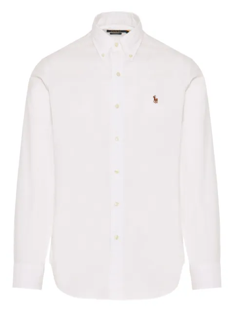 Polo Ralph Lauren long-sleeve logo-embroidered shirt White 710P06688002