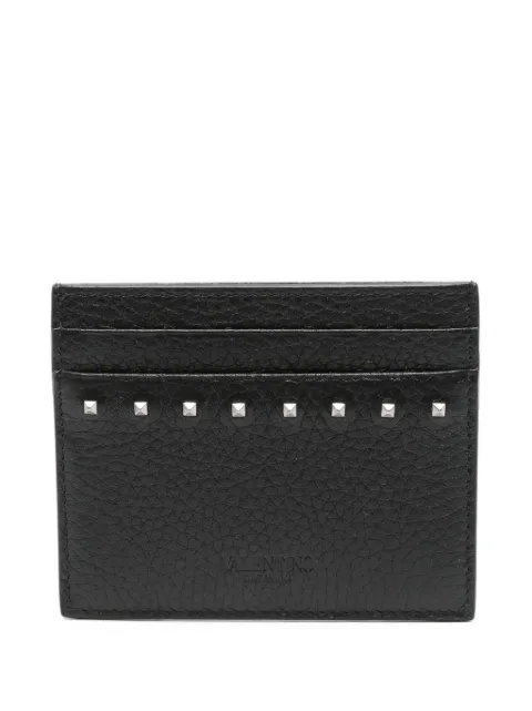 Valentino Garavani Rockstud leather card holder Black YP0AQ4PDX