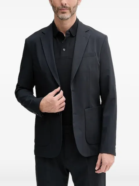 Sisley patch-pocket single-breasted jacket Blue 2KKQSW026