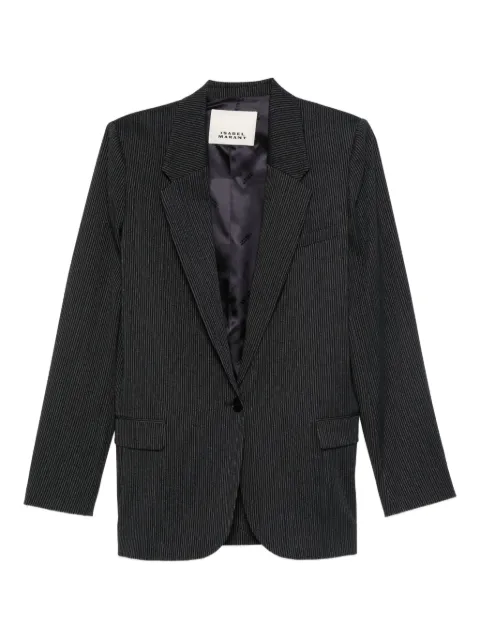 ISABEL MARANT pinstripe single-breasted blazer Blue VE0368FDC3F04I
