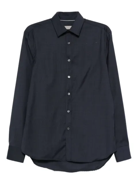 Canali long-sleeve wool shirt Blue CSL7077GL03658