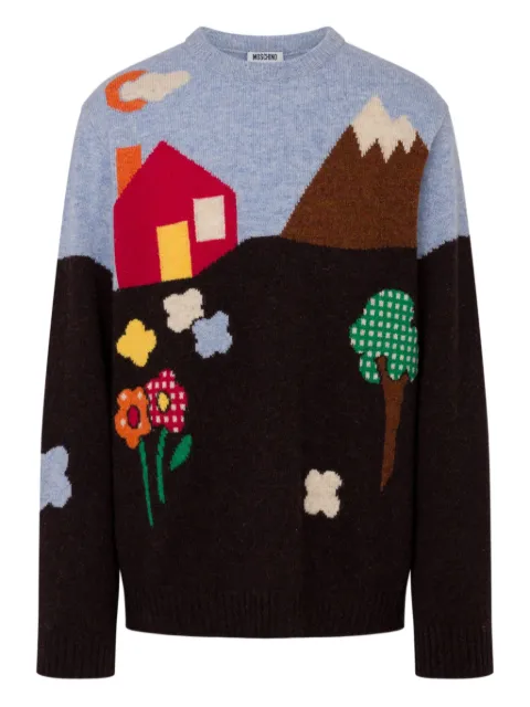 Moschino intarsia-knit jumper Black A09135203