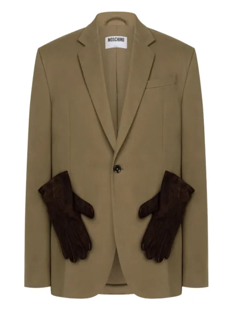 Moschino single-breasted blazer Neutrals A05025218