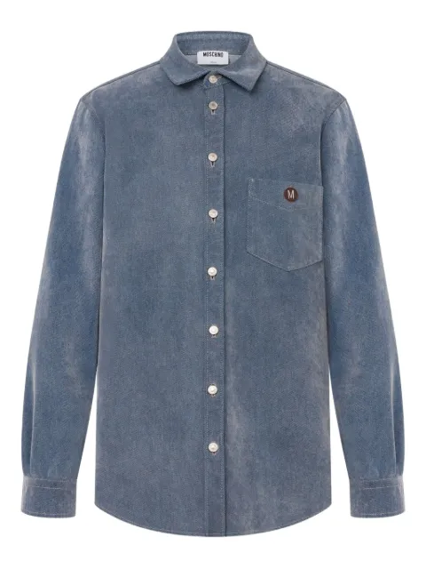 Moschino brushed button-up shirt Blue A02125221