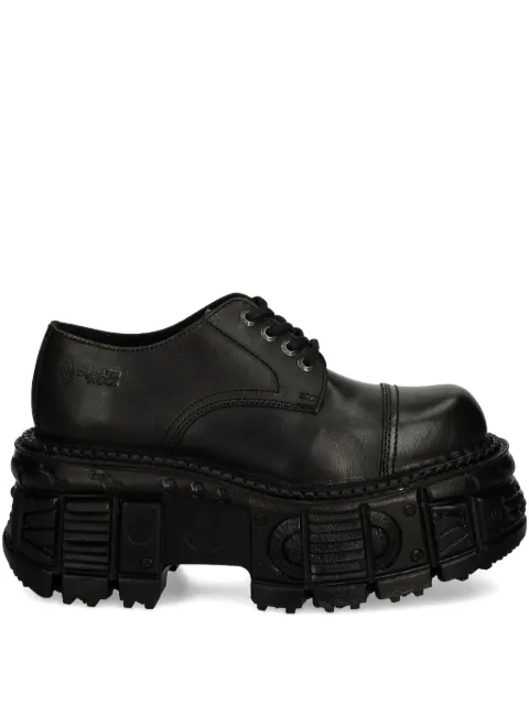 NEW ROCK 60mm lace-up platform shoes Black MTANKMILI003S1