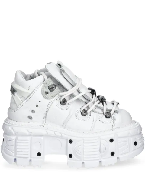 NEW ROCK platform lace-up sneakers White MTANK106C1