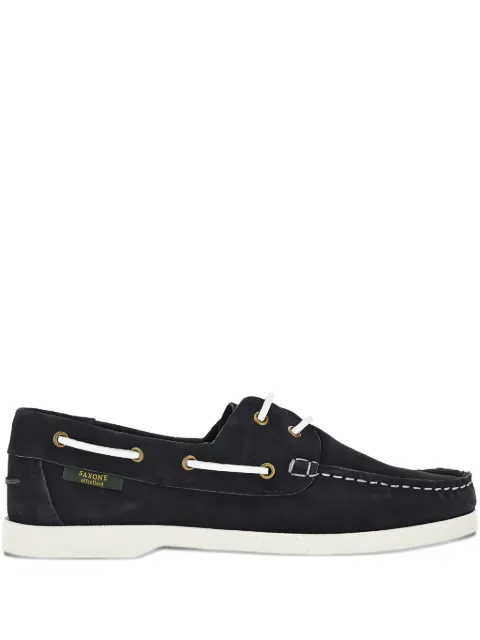 SAXONE OF SCOTLAND suede boat shoes Blue ISLAY2000565