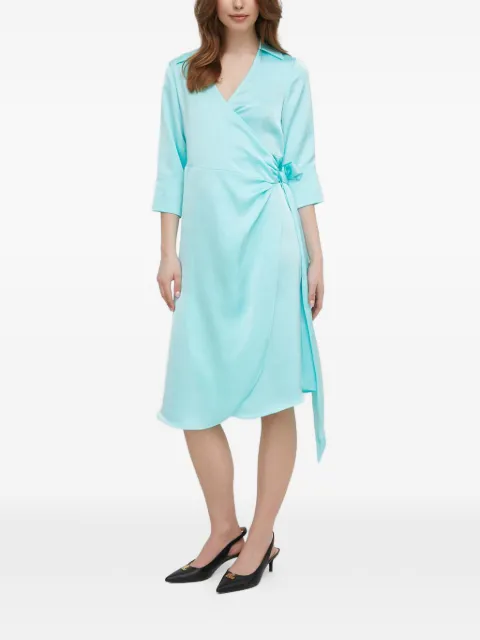 Joop! tie V-neck dress Blue 30042138