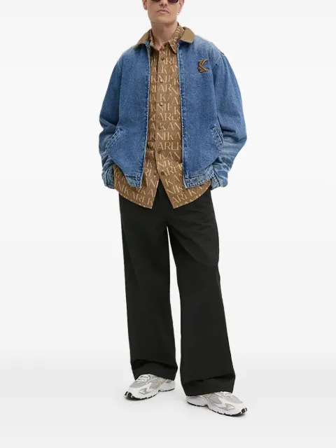karl kani embroidered-logo denim jacket Blue 60770005