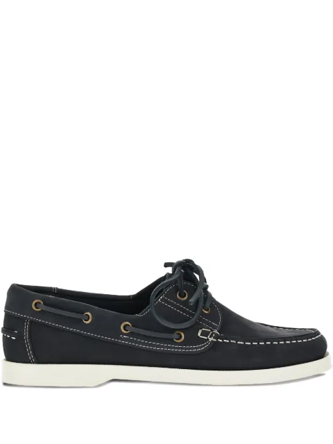 SAXONE OF SCOTLAND contrast-stitching boat shoes Blue SKYE226