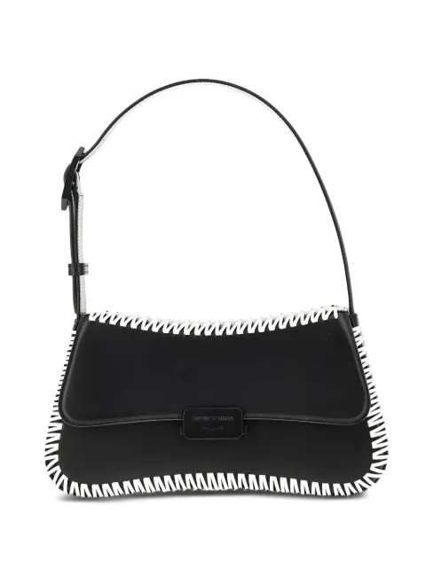 Emporio Armani stitched detail shoulder bag Black EW001013AF12774UC001