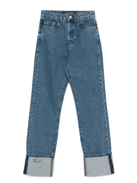Karl Lagerfeld cuffed-hem jeans Blue A3W10017D31