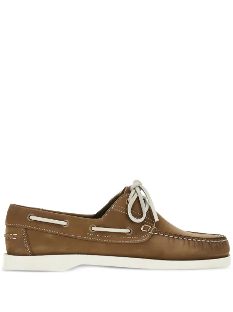 SAXONE OF SCOTLAND contrast-stitching boat shoes Brown SKYE245