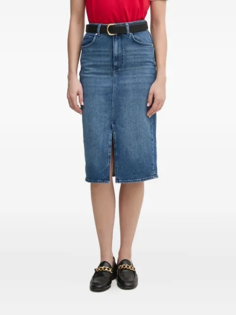 Joop! high-waisted split denim midi skirt Blue 30047184