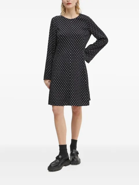 Marc O'Polo polka-dot flared dress Black 500120821315
