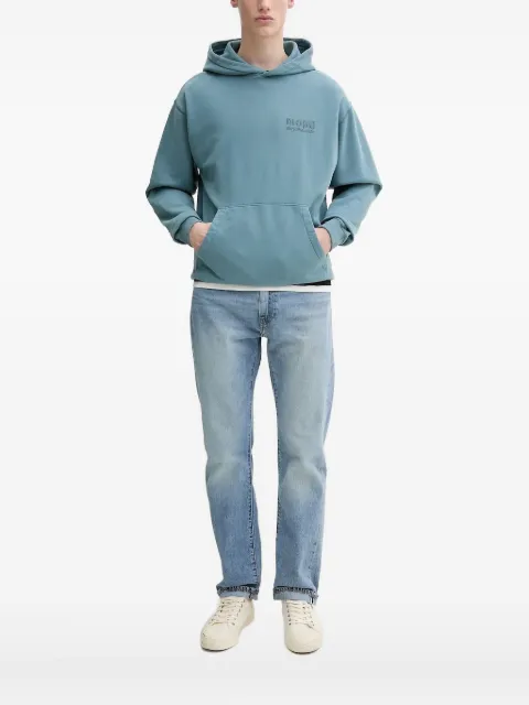 Marc O'Polo logo-embroidered hoodie Blue 5000006248