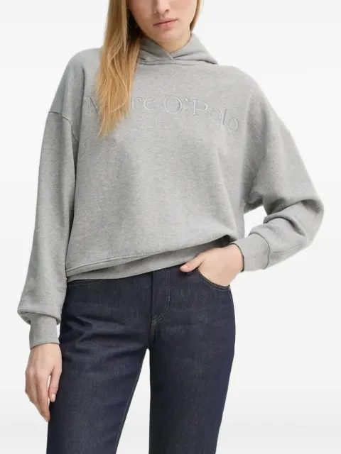 Marc O'Polo embroidered-logo hoodie Grey 502407354165