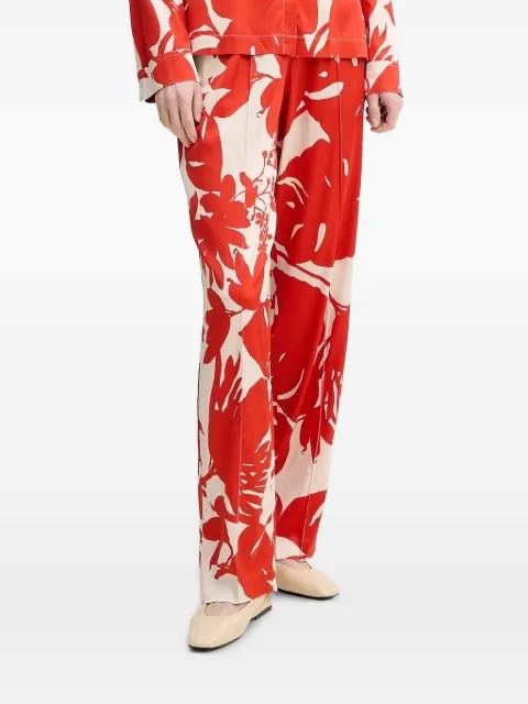 Marc O'Polo floral-print trousers Red 503085510291