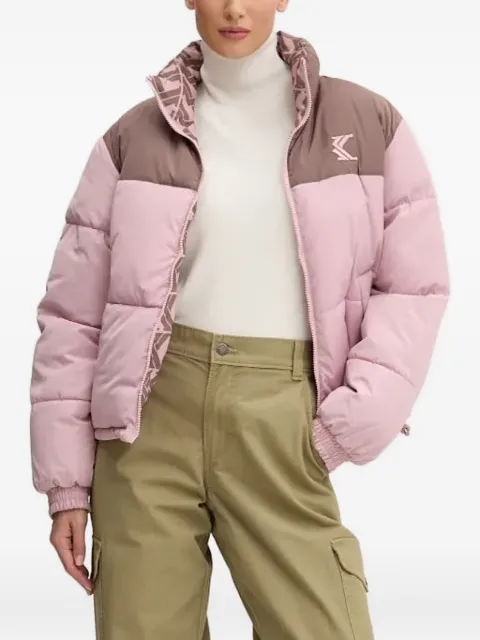 karl kani colour-block puffer jacket Pink 61760012